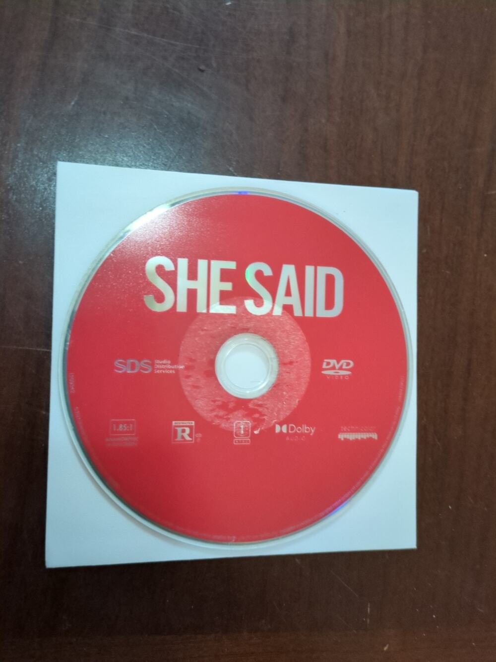 SHE SAID DVD 2022 CAREY MULLIGAN ZOE KAZAN disc only